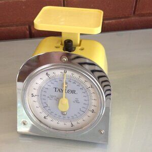 Vintage Yellow Retro Taylor Kitchen Scale Designed for portion Control
